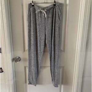Garage Grey Fuzzy Joggers Size: M